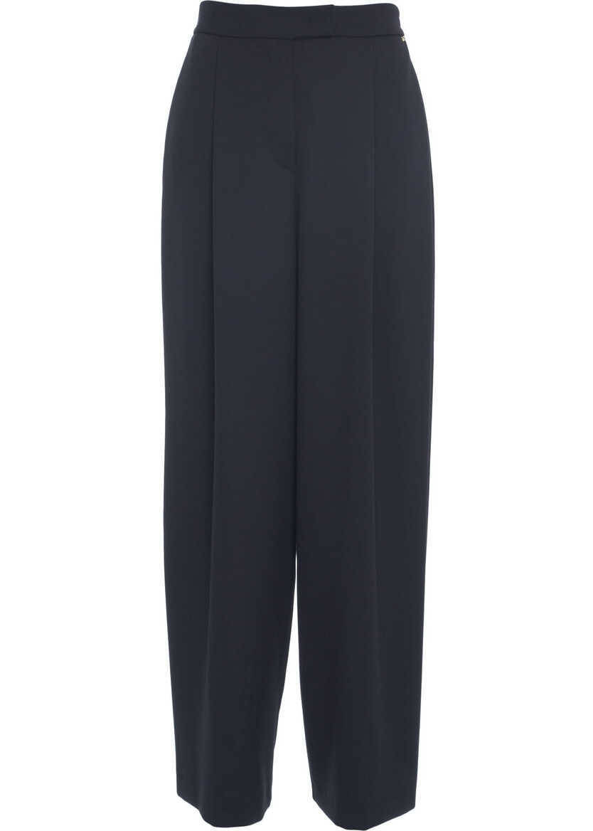 Pantaloni casual Kaos Pleated trousers Blue Femei (BM 19033714) 1