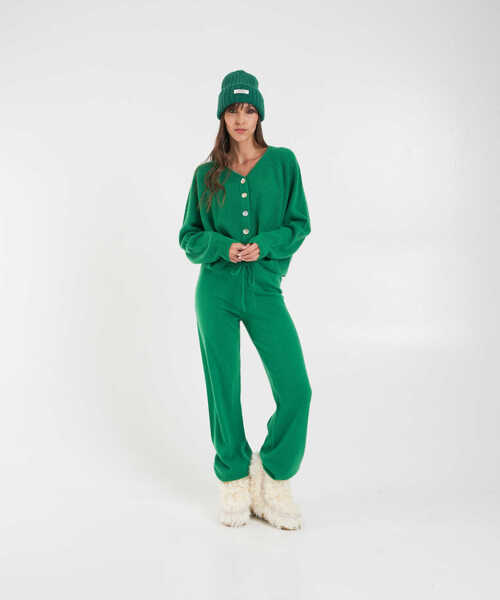 Cardigane CRUSH Cashmere cardigan Semara Green Femei (BM 19033726) 3