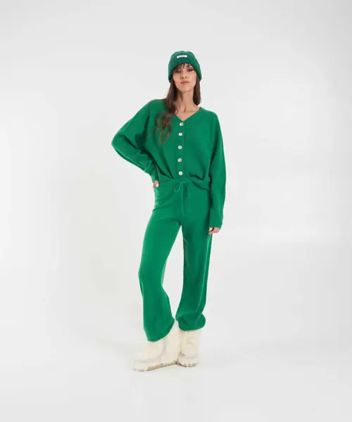 Cardigane CRUSH Cashmere cardigan Semara Green Femei (BM 19033726) 4