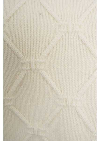Pulovere Elisabetta Franchi High neck wool sweater White Femei (BM 19033738) 5