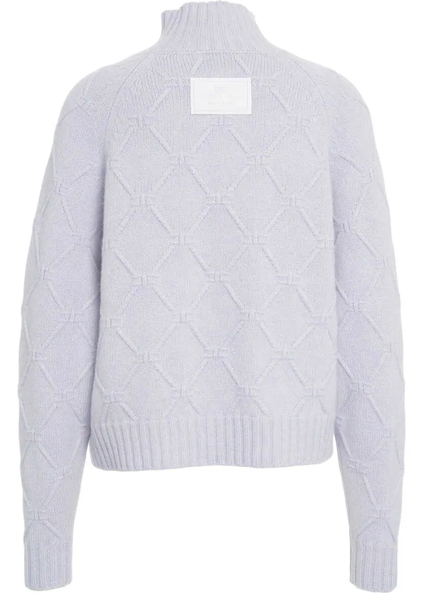 Pulovere Elisabetta Franchi High neck wool sweater Blue Femei (BM 19033738) 3