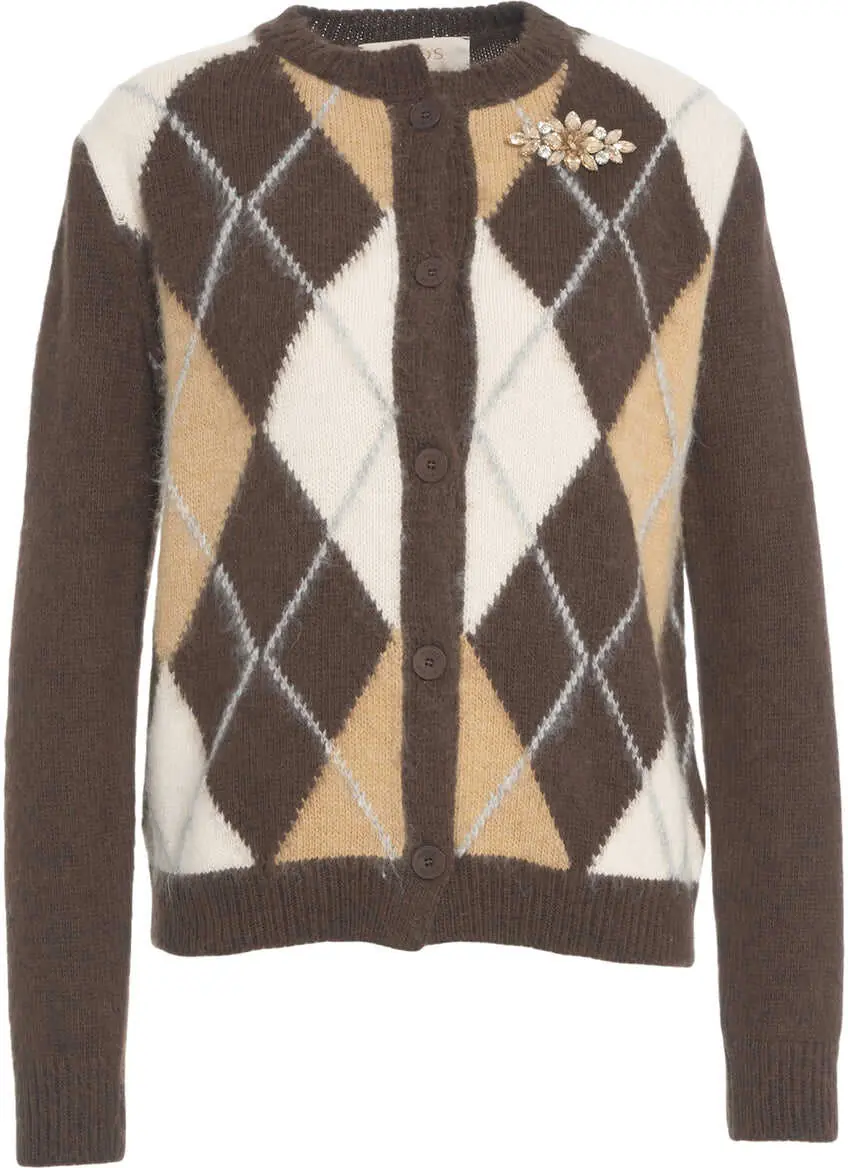Cardigane Kaos Cardigan with brooch Brown Femei (BM 19033750) 2