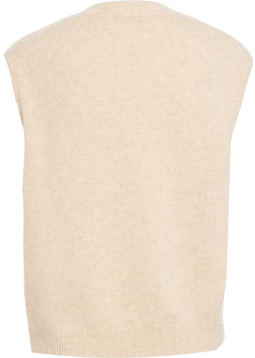 Pulovere casual CRUSH Cashmere vest Nikko Beige Femei (BM 19033753) 3