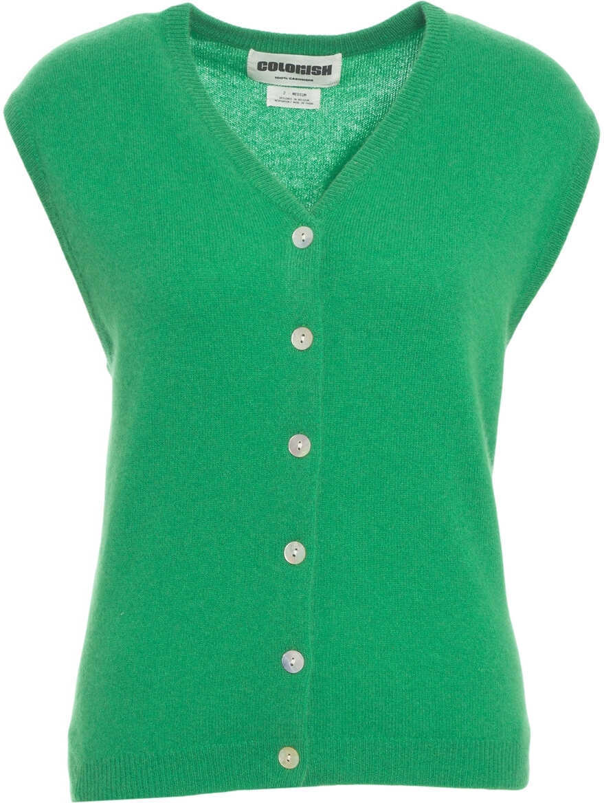 Pulovere casual CRUSH Cashmere vest Green Femei (BM 19033774) 2