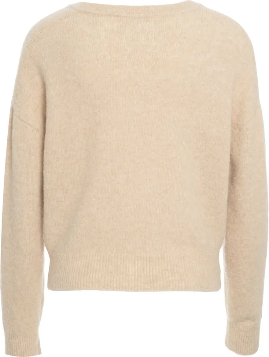 Pulovere CRUSH V-neck sweater Lucia Beige Femei (BM 19033792) 3