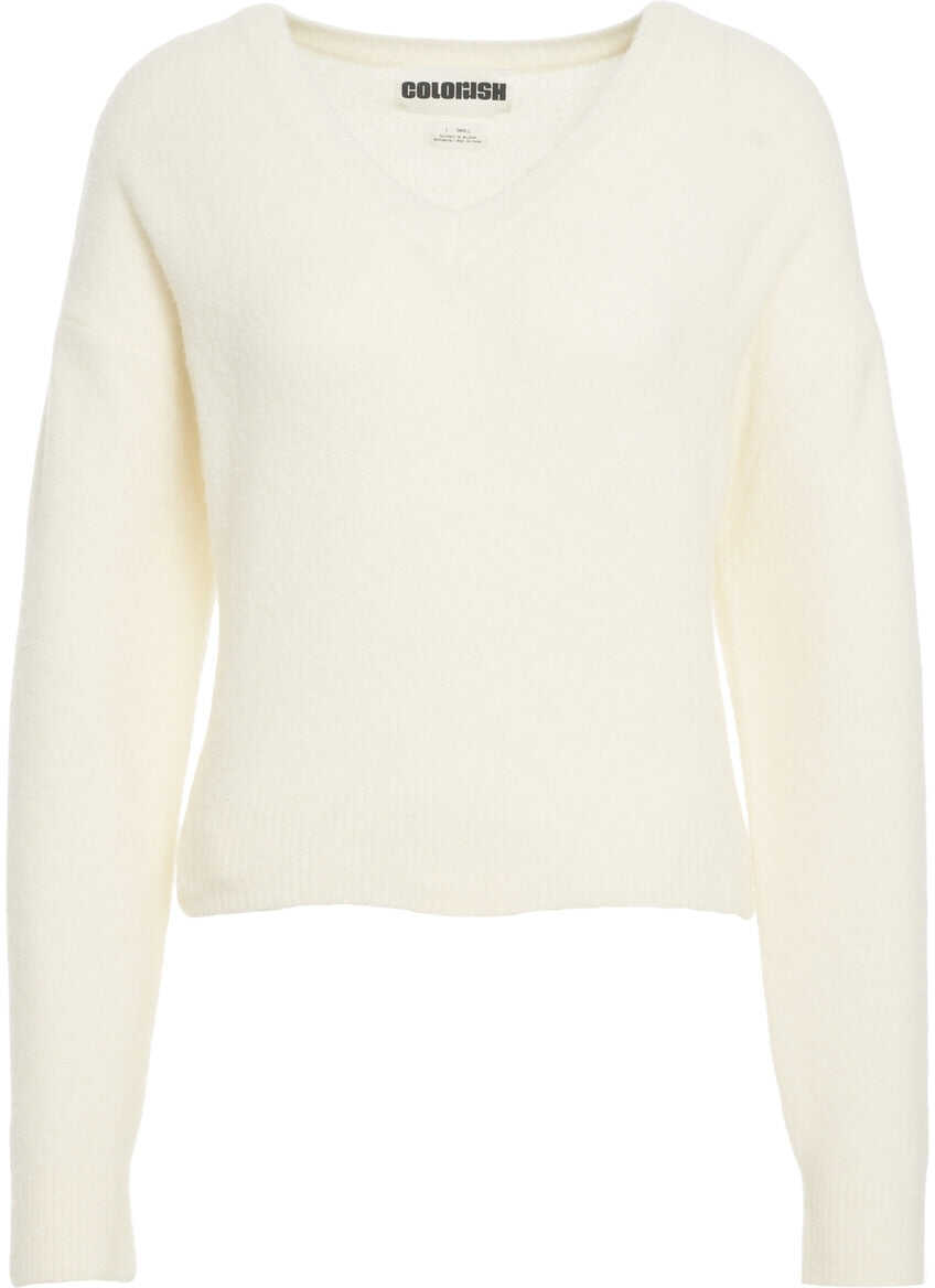 Pulovere CRUSH V-neck sweater Lucia White Femei (BM 19033792) 2