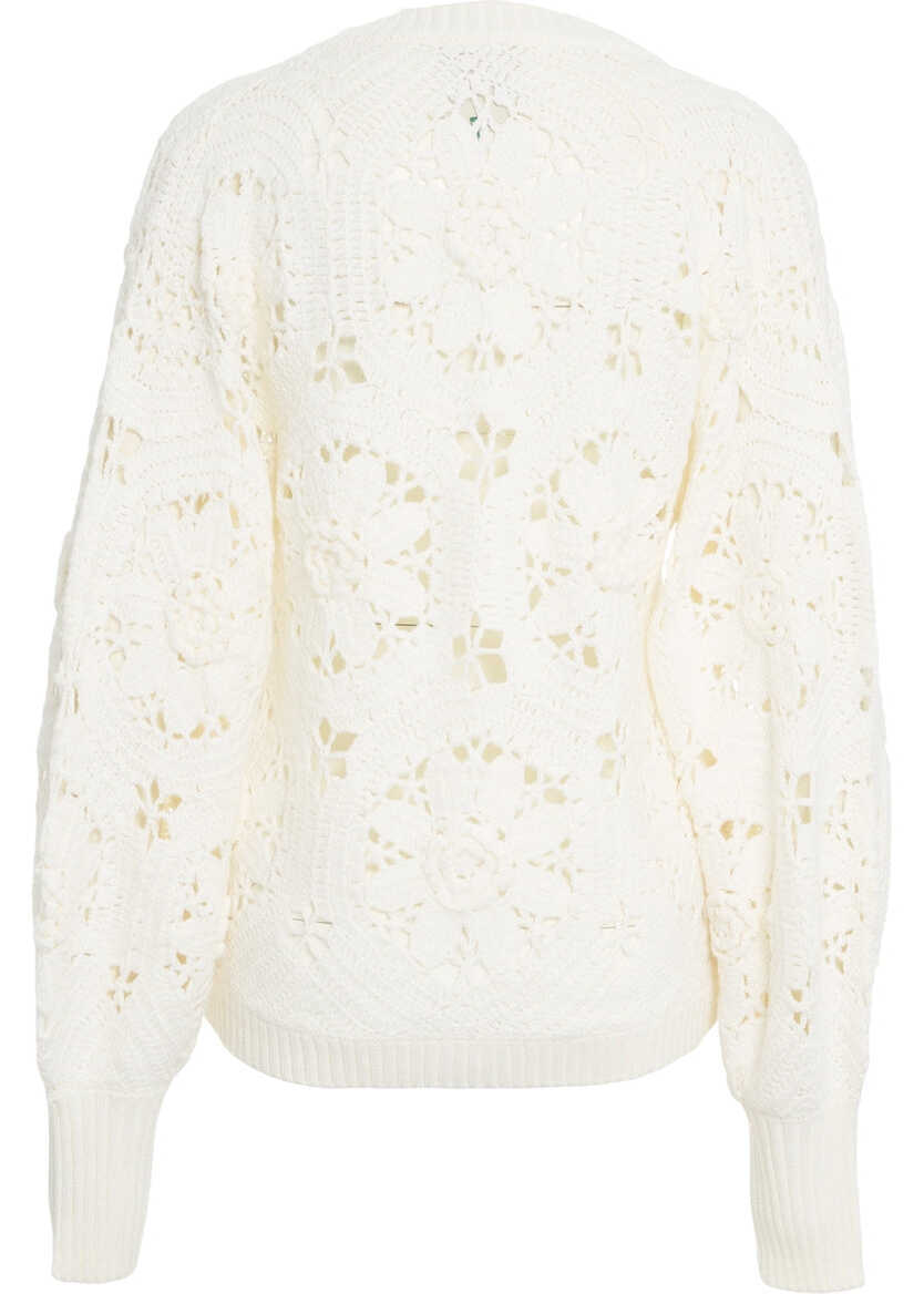 Cardigane Farmrio Cardigan with openwork details White Femei (BM 19033795) 3