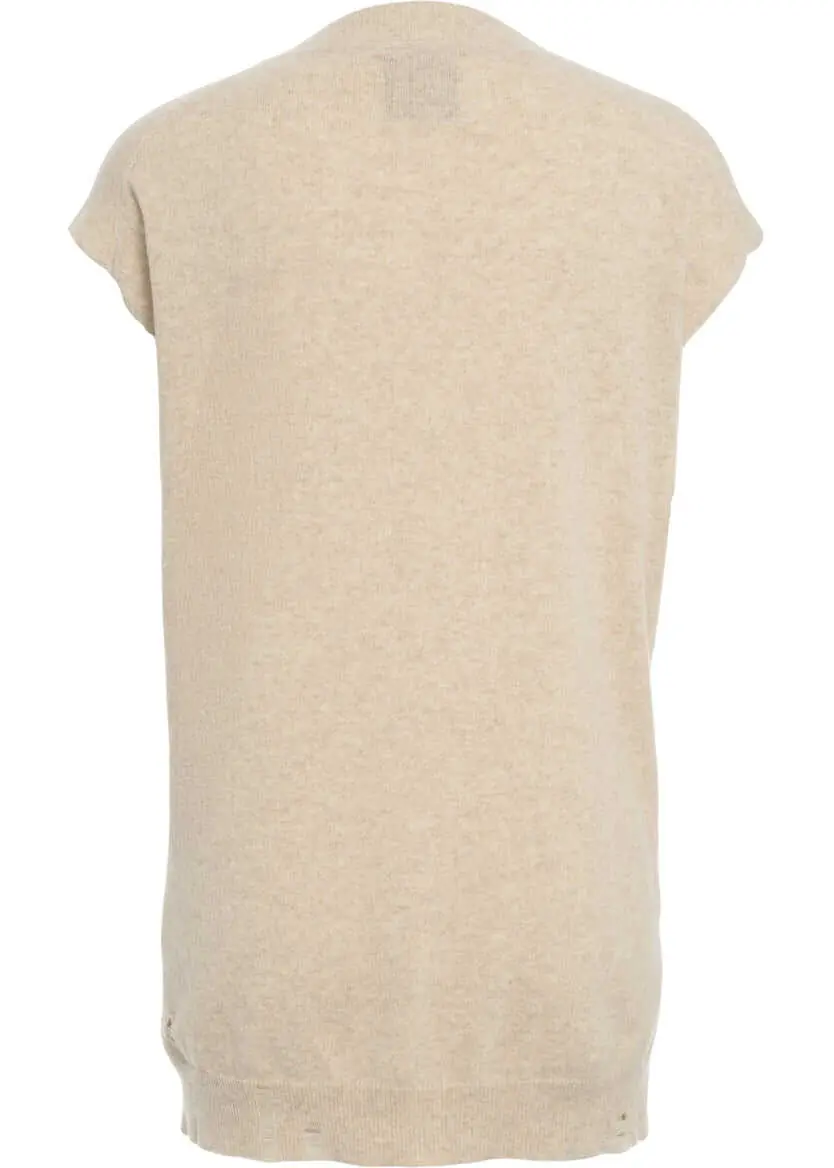 Pulovere casual Jei O Knit vest with diamond pattern Beige Femei (BM 19033819) 3