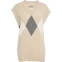 Pulovere casual Knit vest with diamond pattern Femei