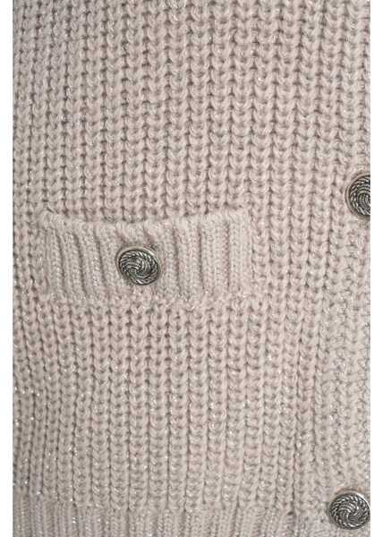 Cardigane Liu Jo White Lurex cardigan Beige Femei (BM 19033837) 5