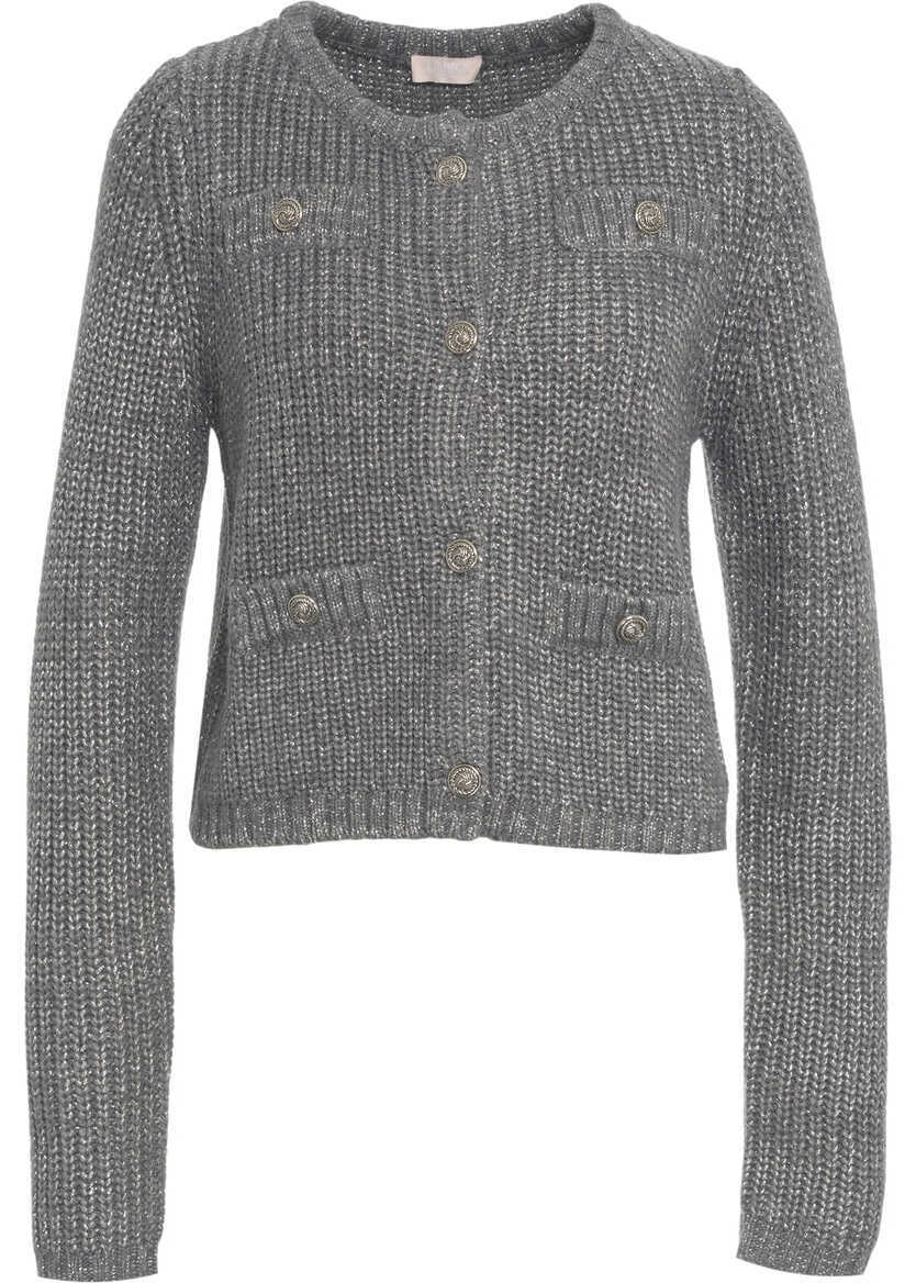 Cardigane Liu Jo White Lurex cardigan Grey Femei (BM 19033837) 2