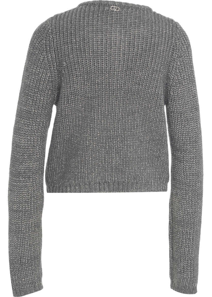 Cardigane Liu Jo White Lurex cardigan Grey Femei (BM 19033837) 3