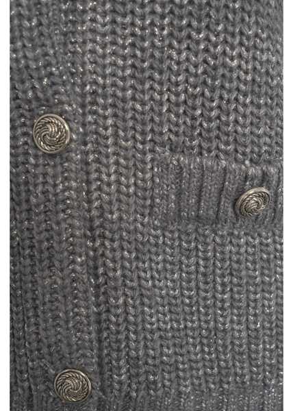 Cardigane Liu Jo White Lurex cardigan Grey Femei (BM 19033837) 5