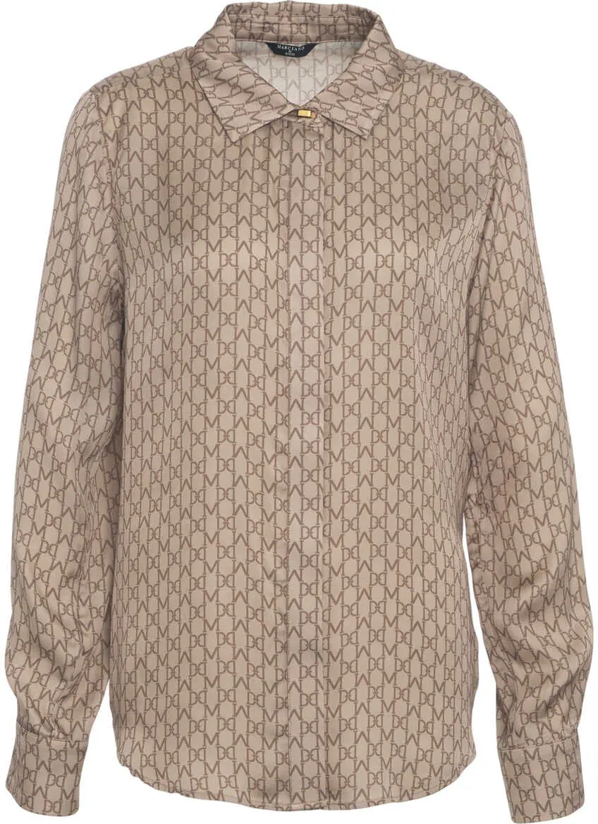 Bluze GUESS Blouse with monogram Brown Femei (BM 19033846) 2