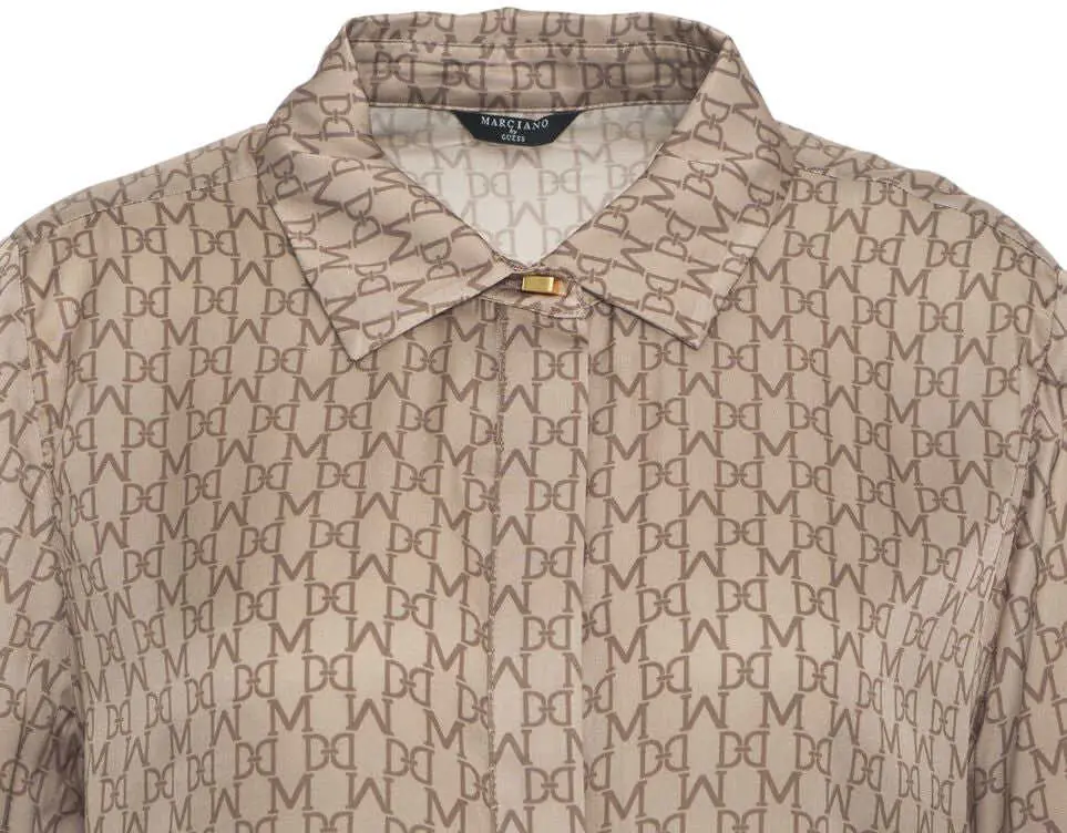 Bluze GUESS Blouse with monogram Brown Femei (BM 19033846) 4
