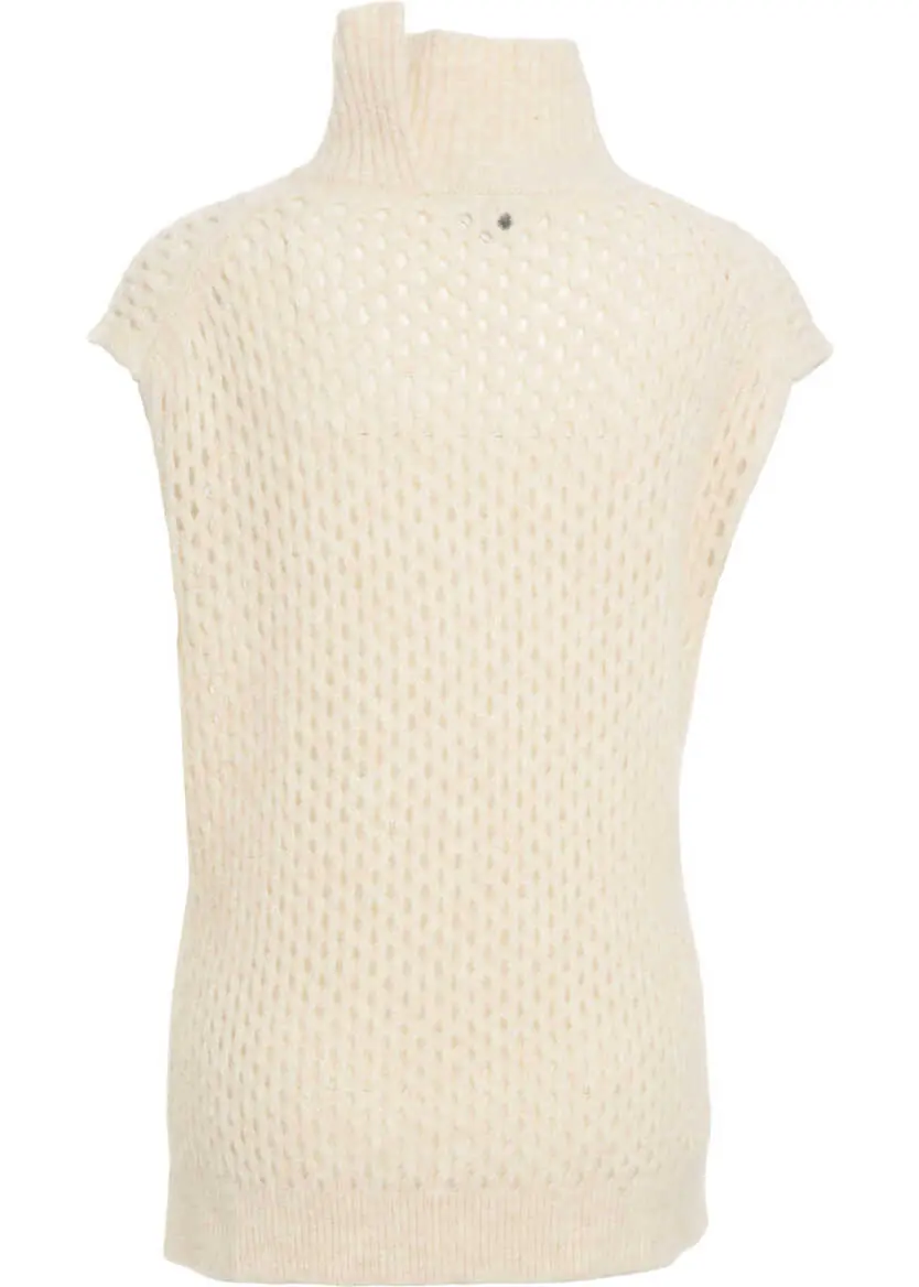 Pulovere casual Jei O Knit vest with turtleneck Beige Femei (BM 19033861) 3