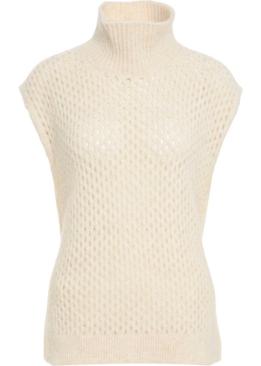 Pulovere casual Jei O Knit vest with turtleneck Beige Femei (BM 19033861) 1