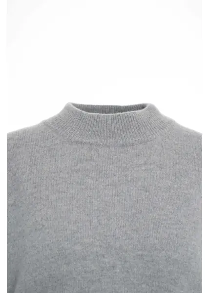 Pulovere Solotre Wool mock neck sweater Grey Femei (BM 19033870) 4