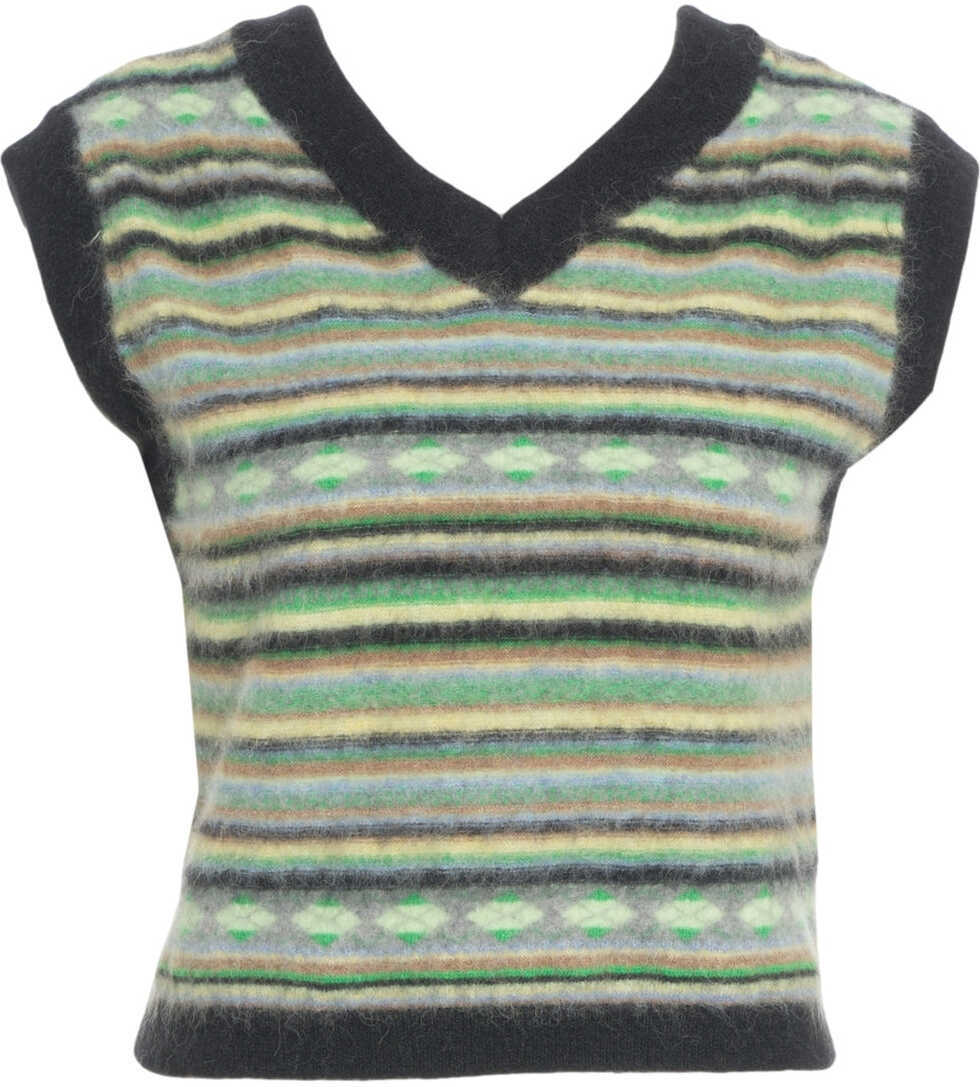 Pulovere casual Solotre Knit vest with pattern Multicolor Femei (BM 19033882) 2