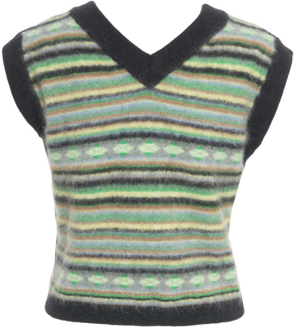 Pulovere casual Solotre Knit vest with pattern Multicolor Femei (BM 19033882) 3