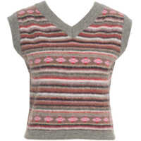 Pulovere casual Knit vest with pattern Femei