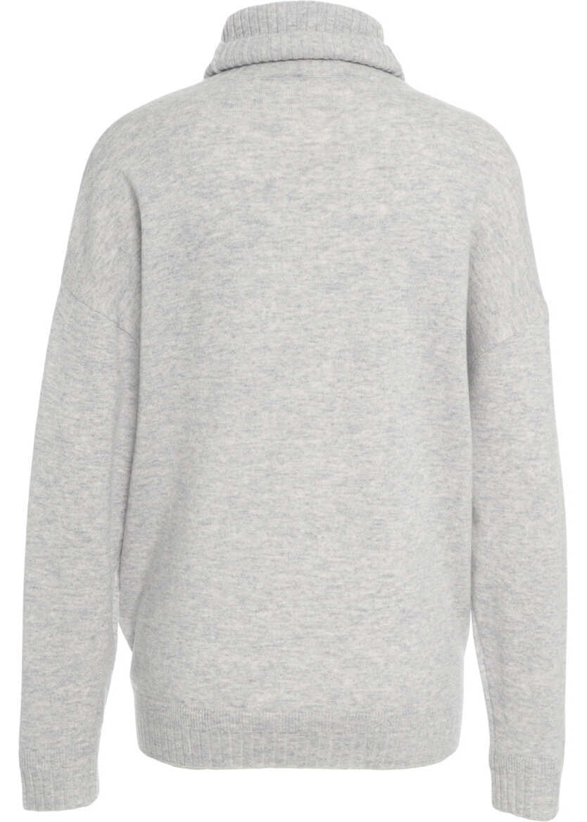 Pulovere LIU JO SPORT Wool turtleneck sweater Grey Femei (BM 19033885) 3