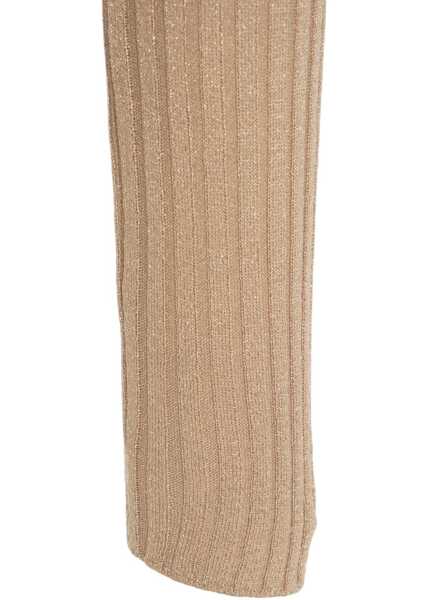 Pulovere Liu Jo White Lurex turtleneck sweater Gold Femei (BM 19033900) 4