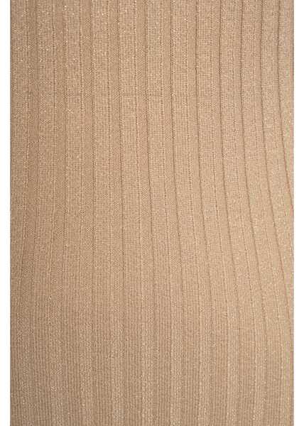 Pulovere Liu Jo White Lurex turtleneck sweater Gold Femei (BM 19033900) 5