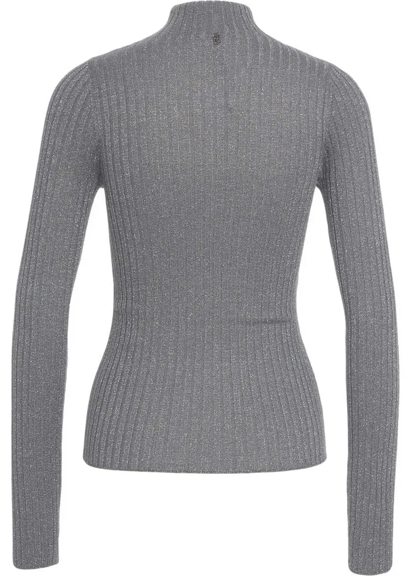 Pulovere Liu Jo White Lurex turtleneck sweater Grey Femei (BM 19033900) 3