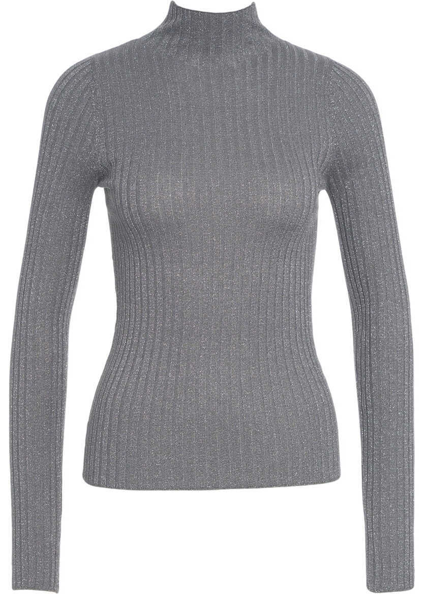 Pulovere Liu Jo White Lurex turtleneck sweater Grey Femei (BM 19033900) 1
