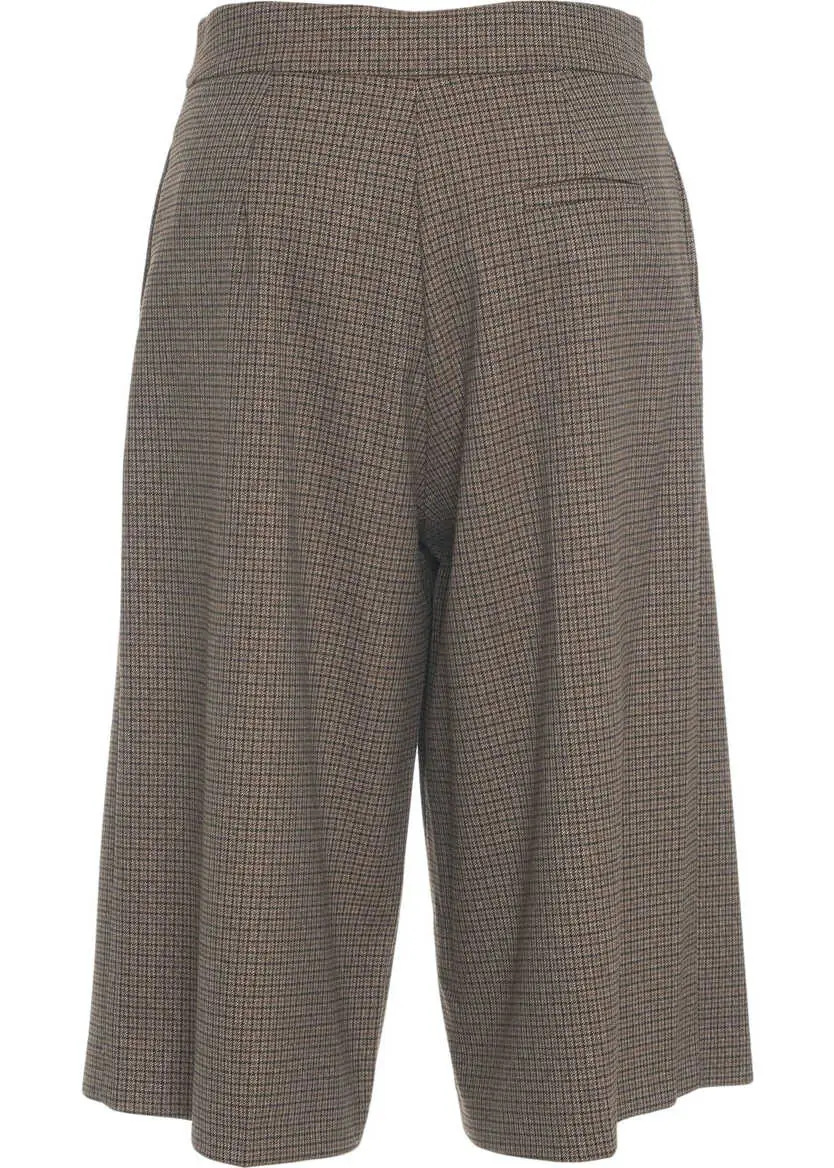 Pantaloni casual Kaos Pleated culottes Brown Femei (BM 19033909) 4