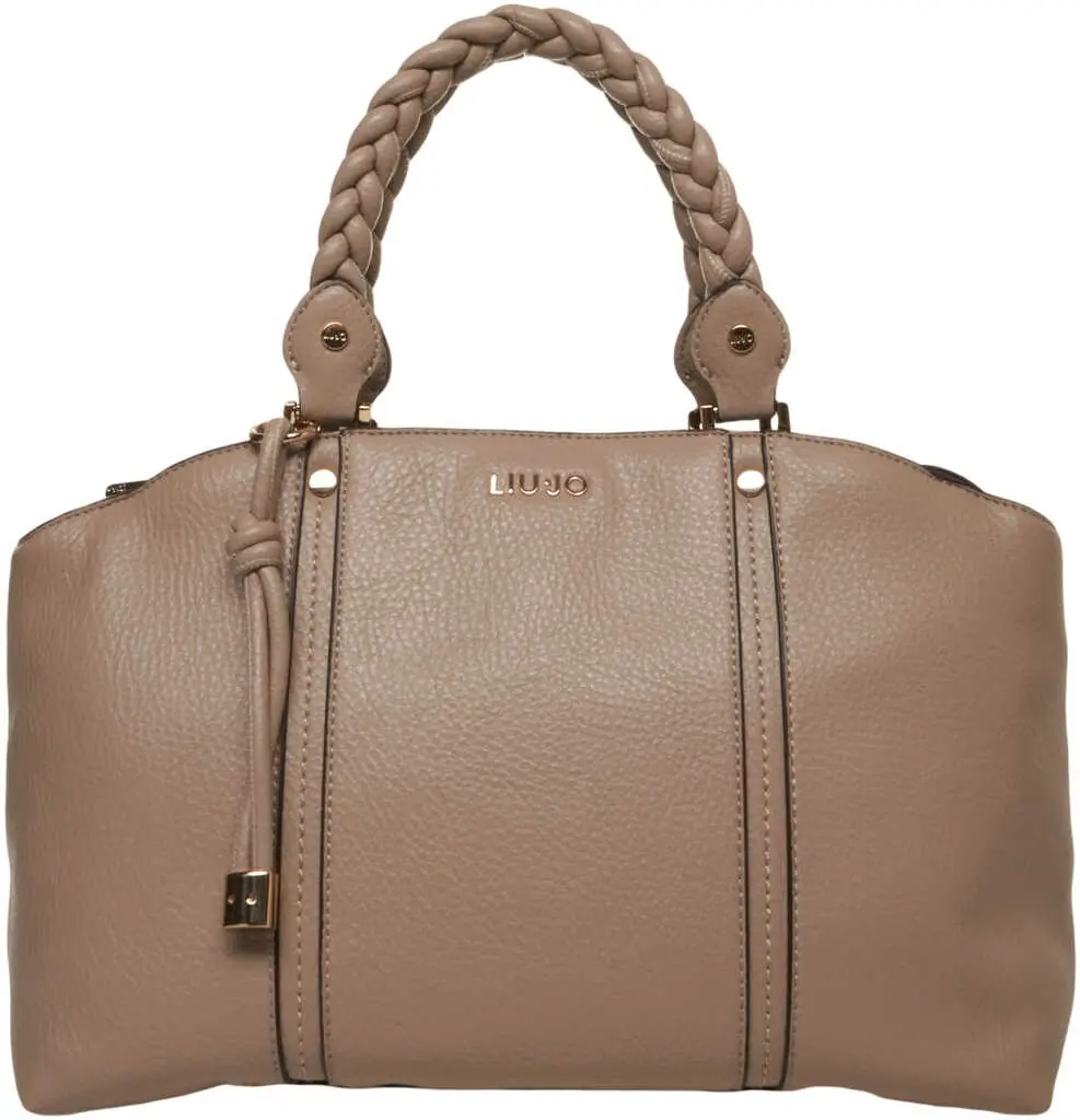 Genti de umar Liu Jo Grained leather shopper Fluida Beige Femei (BM 19033945) 2