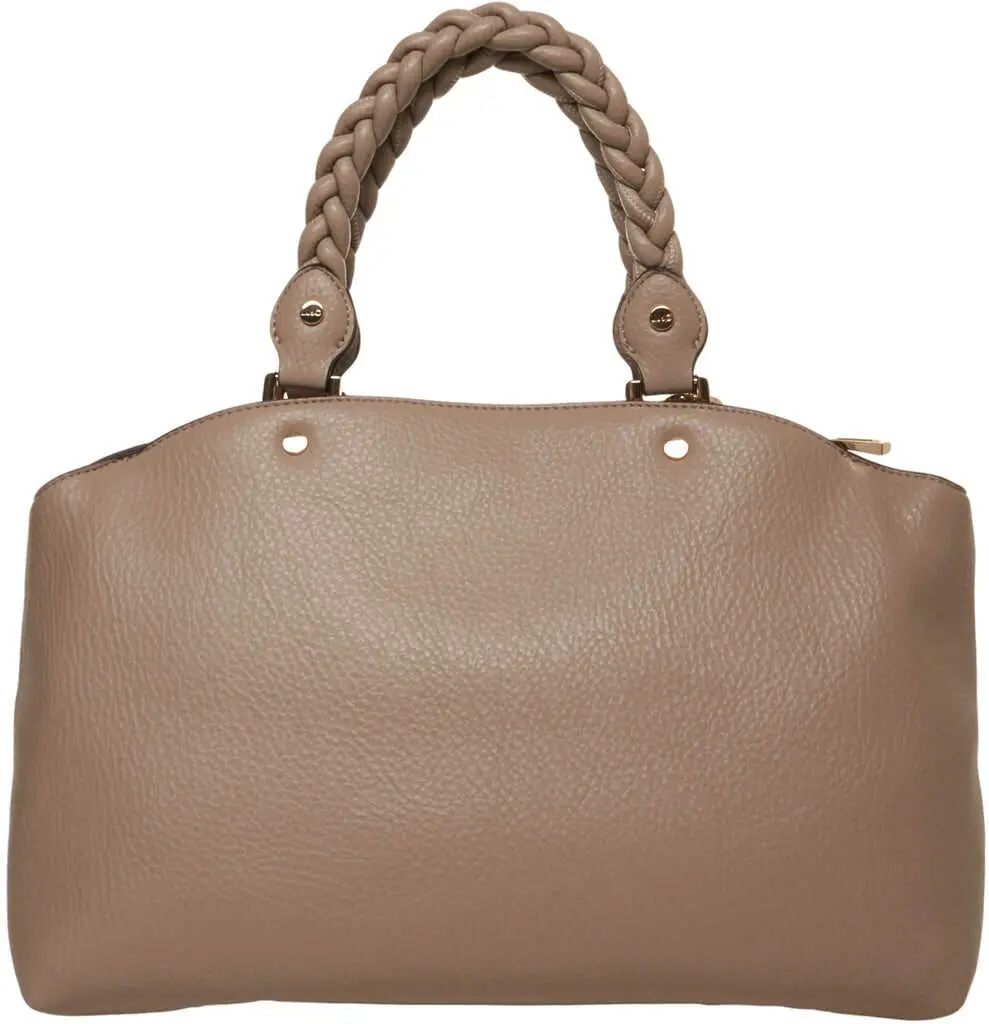Genti de umar Liu Jo Grained leather shopper Fluida Beige Femei (BM 19033945) 4