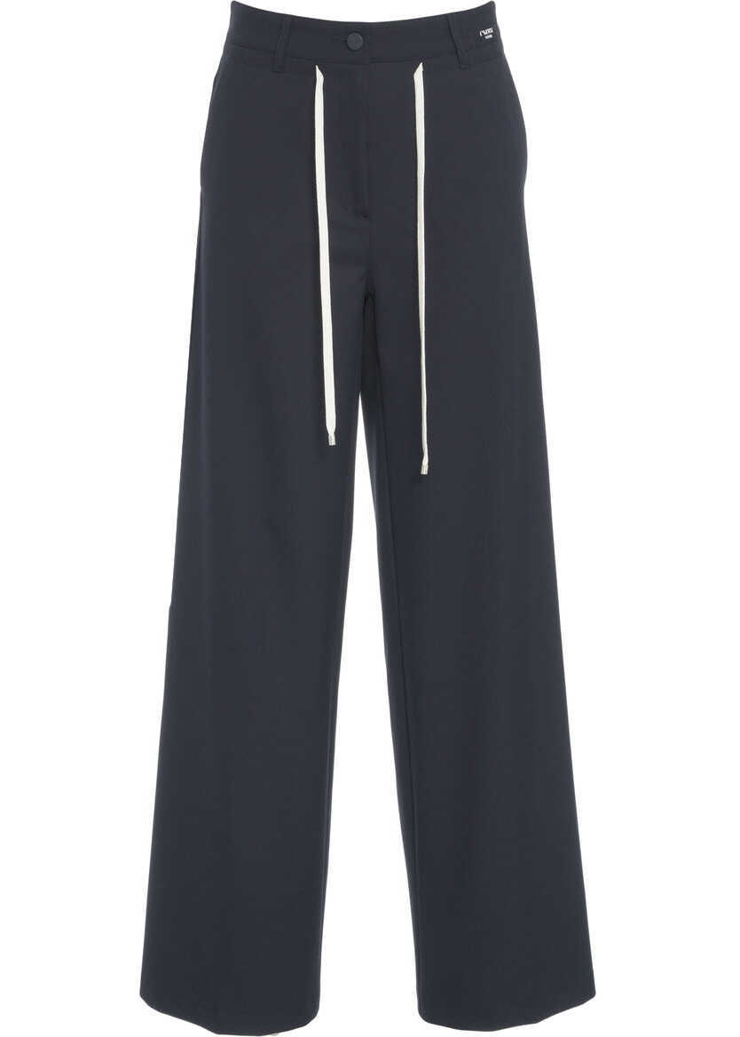 Pantaloni office Cambio Wide leg pants Adrienne Blue Femei (BM 19033954) 2