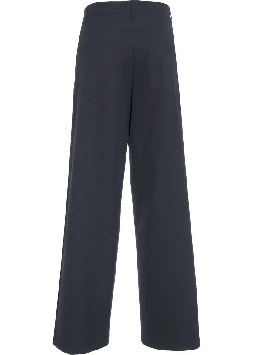 Pantaloni office Cambio Wide leg pants Adrienne Blue Femei (BM 19033954) 4