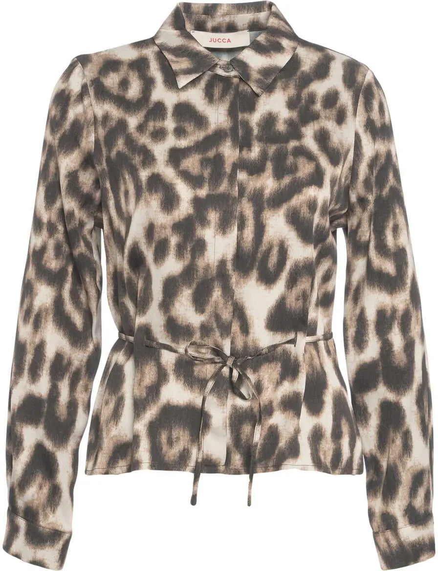 Bluze Jucca Blouse with animal print Brown Femei (BM 19033960) 2