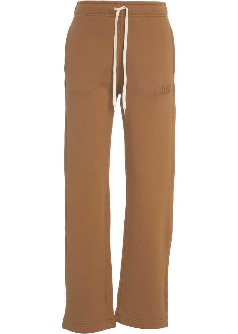 Pantaloni de trening AUTRY Joggers with logo embroidery Brown Femei (BM 19033993) 2