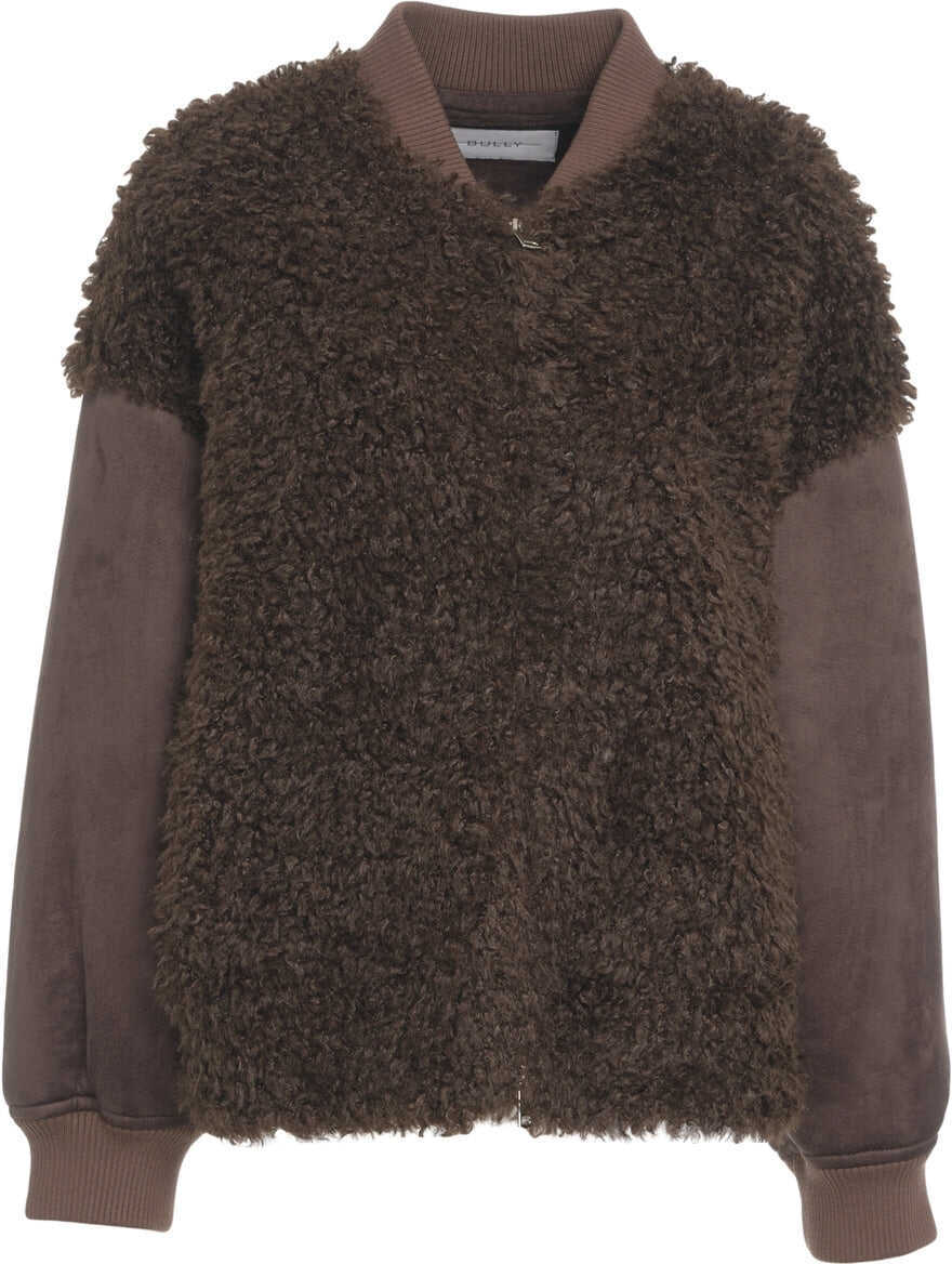 Bomber jacket Bully Faux fur bomber jacket Brown Femei (BM 19034047) 2