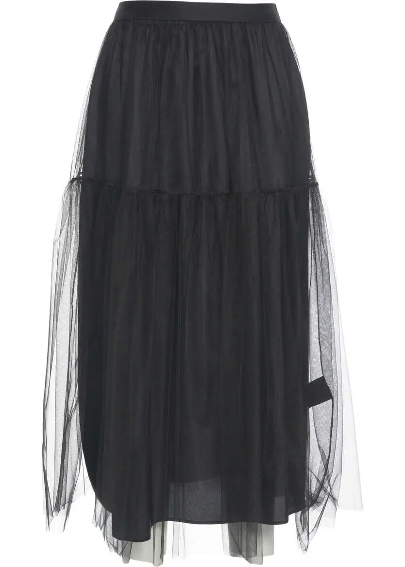 Fuste lungi Jucca Tulle maxi skirt Black Femei (BM 19034065) 2