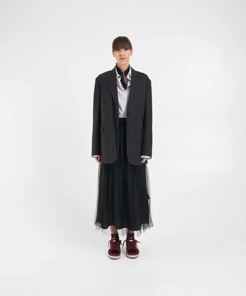 Fuste lungi Jucca Tulle maxi skirt Black Femei (BM 19034065) 3