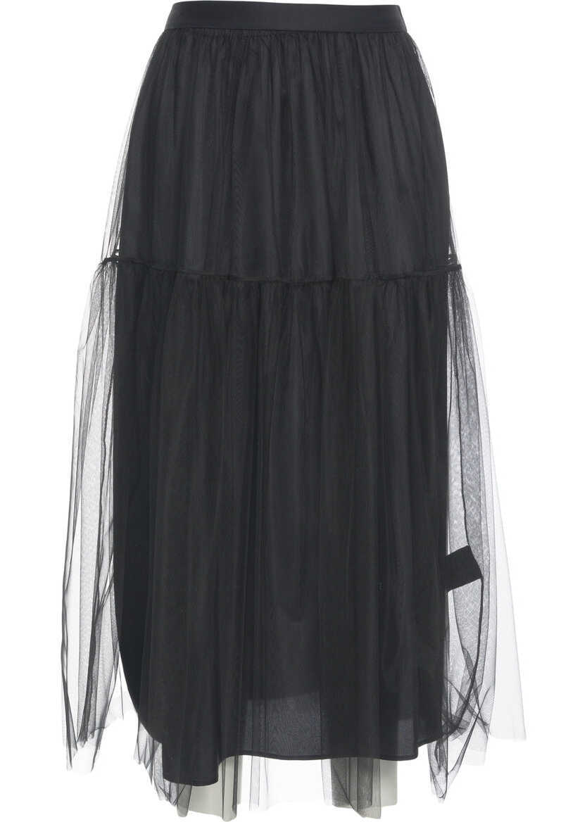 Fuste lungi Jucca Tulle maxi skirt Black Femei (BM 19034065) 1