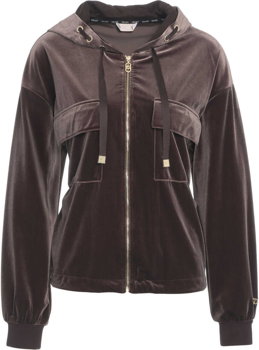 Bluze de trening LIU JO SPORT Velvet hoodie Brown Femei (BM 19034068) 2
