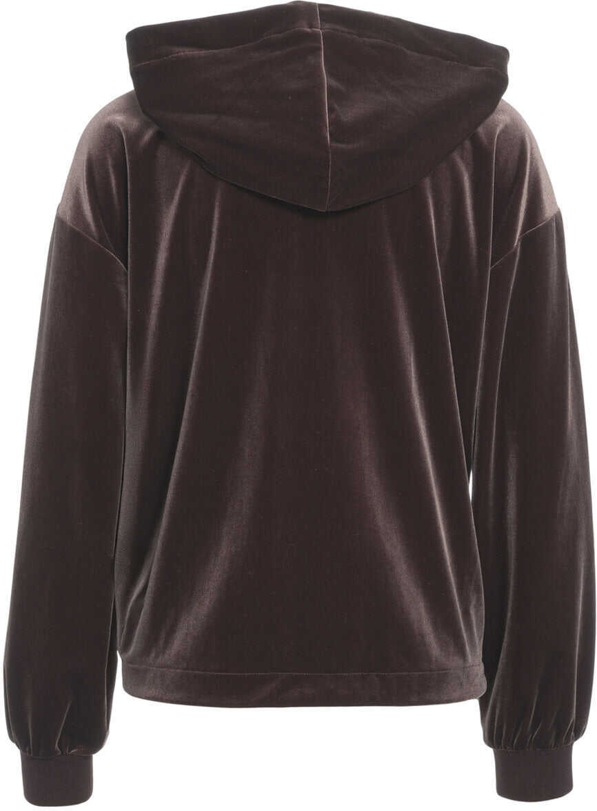 Bluze de trening LIU JO SPORT Velvet hoodie Brown Femei (BM 19034068) 3