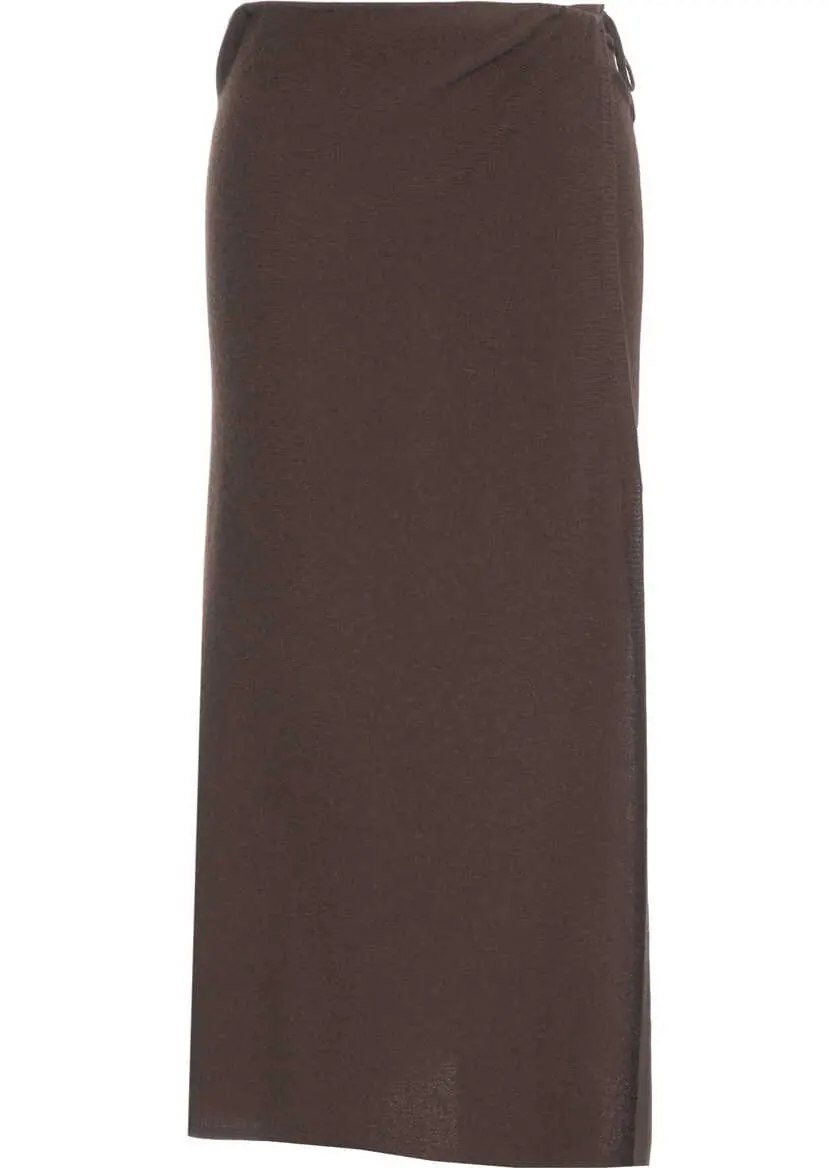 Fuste lungi CRUSH Midi skirt Riviera Brown Femei (BM 19034086) 2