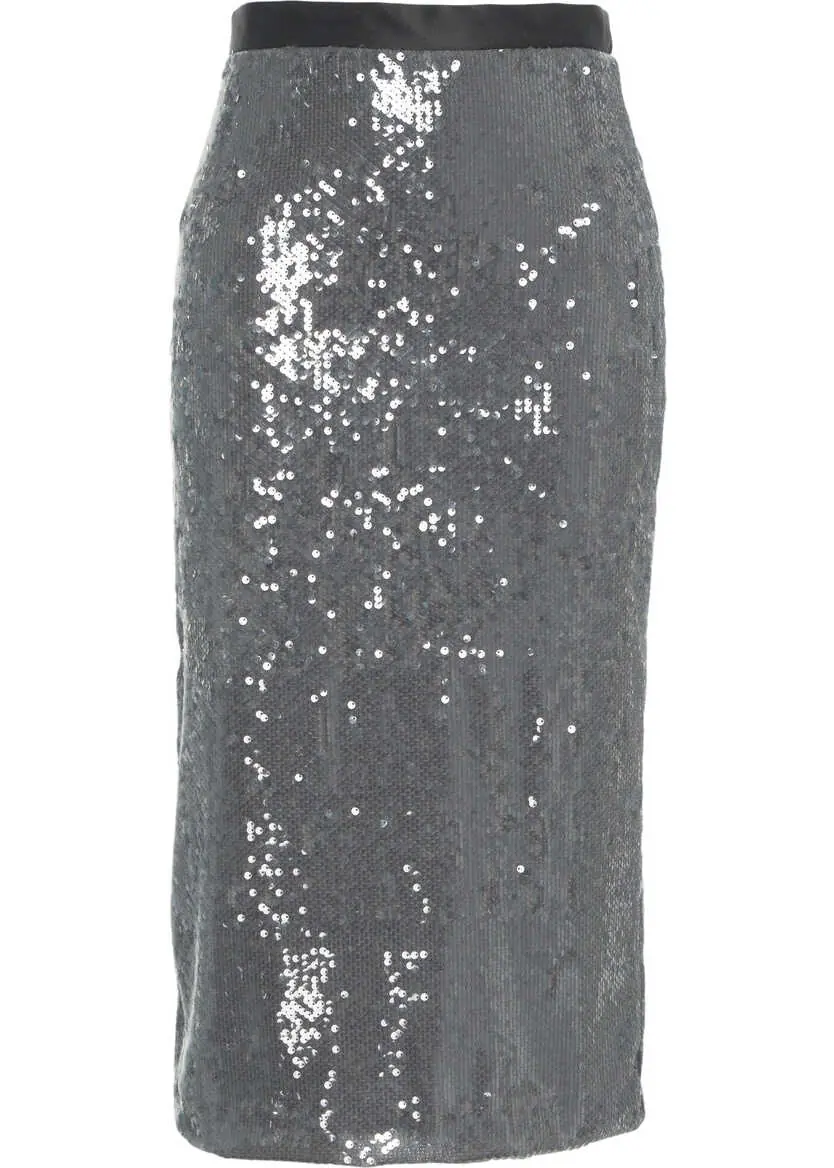 Fuste lungi Jucca Midi skirt with sequins Grey Femei (BM 19034125) 2