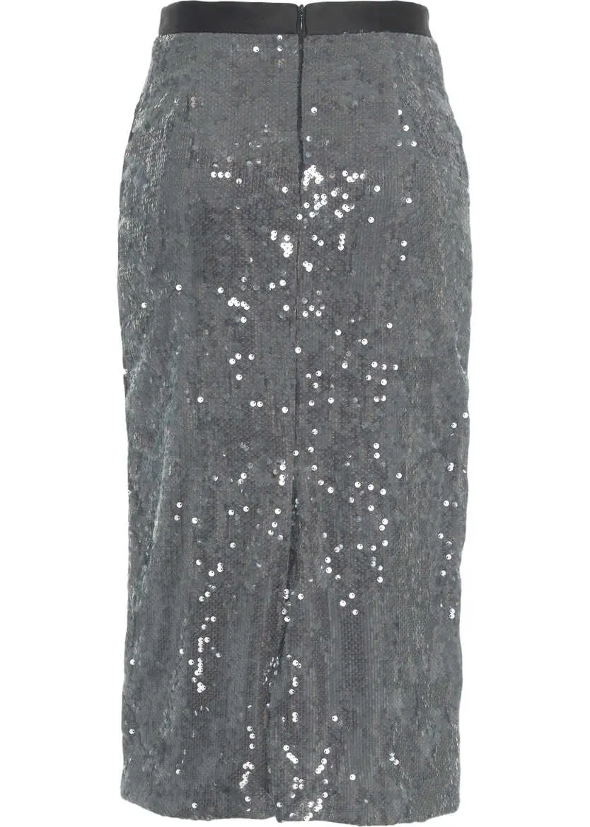 Fuste lungi Jucca Midi skirt with sequins Grey Femei (BM 19034125) 4