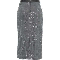 Fuste lungi Dama - Fuste lungi Jucca Midi skirt with sequins Grey Femei (BM 19034125) - B-mall.ro