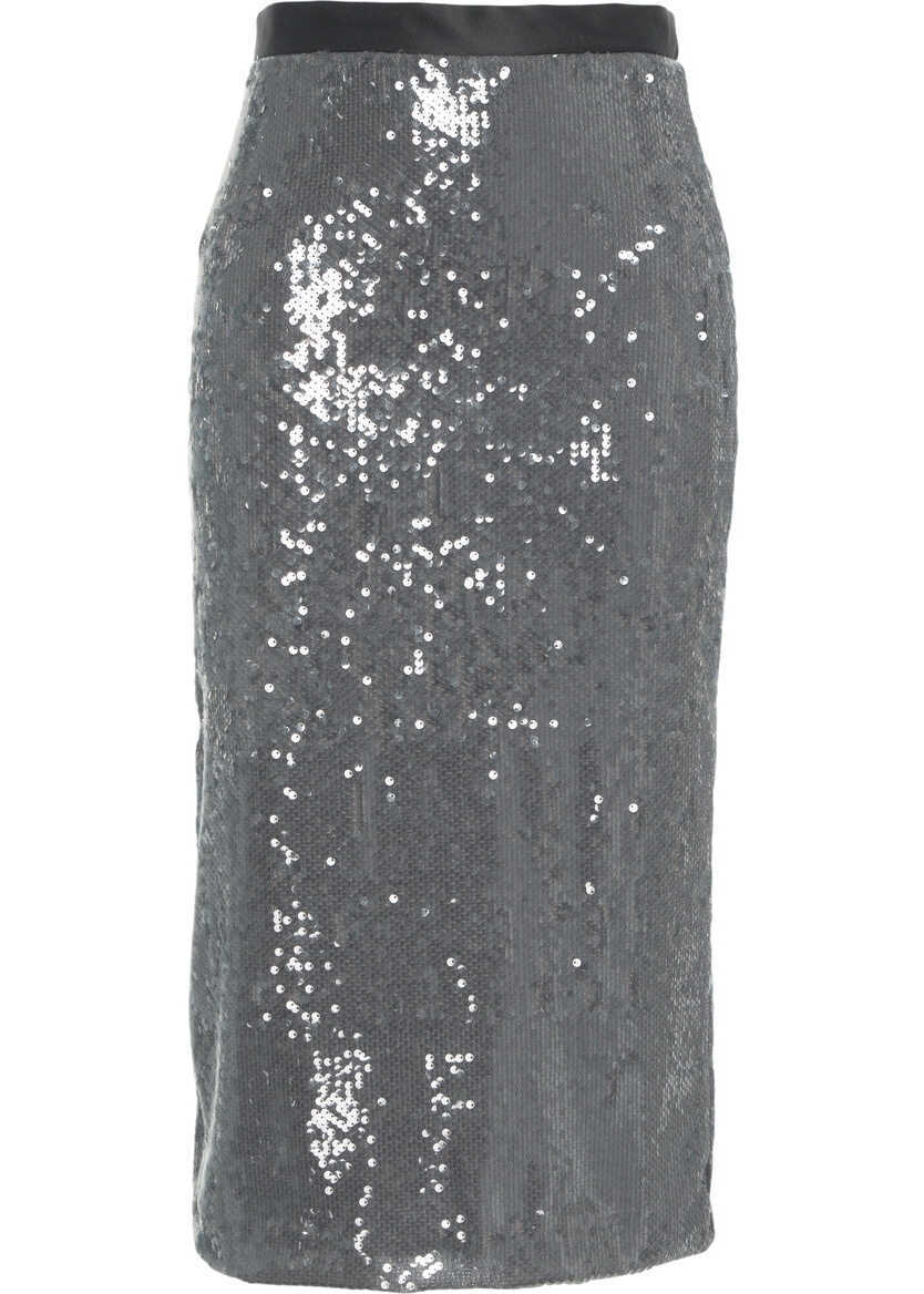 Fuste lungi Jucca Midi skirt with sequins Grey Femei (BM 19034125) 1