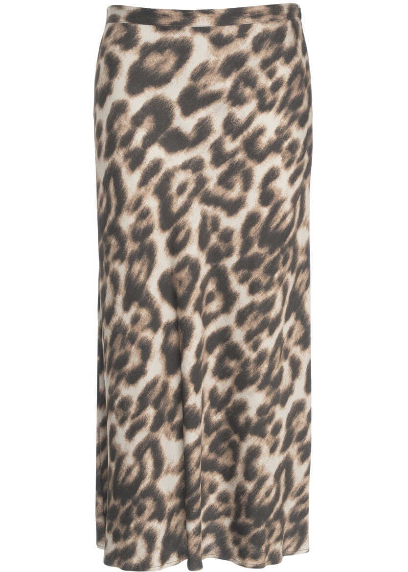 Fuste lungi Jucca Maxi skirt with animal print Brown Femei (BM 19034137) 2