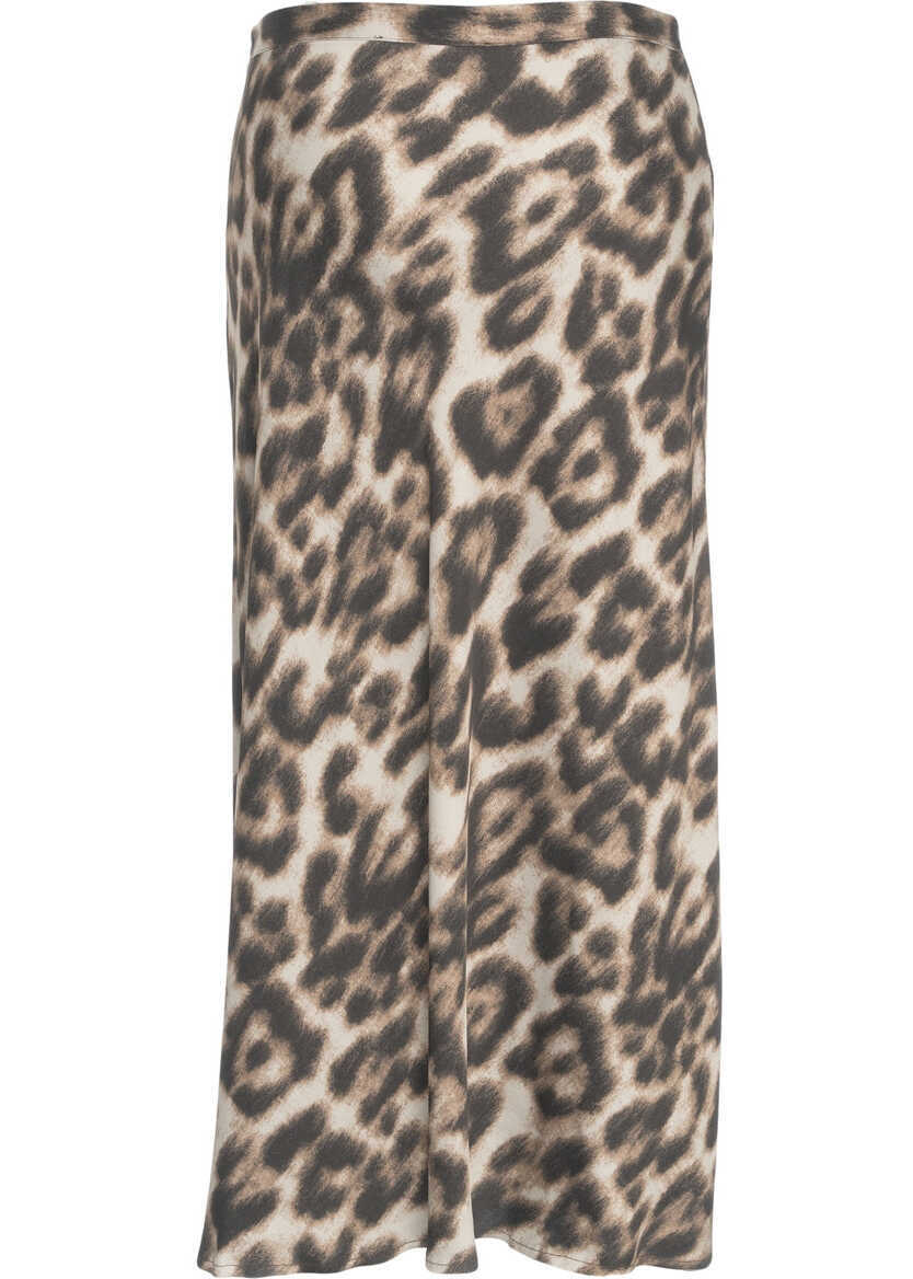 Fuste lungi Jucca Maxi skirt with animal print Brown Femei (BM 19034137) 4